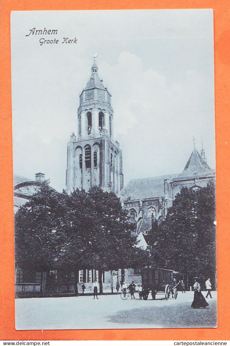 37292 /⭐ ♥️ ARNHEM Gelderland Groote Kerk Eglise Cliché Bleu De Lune 1906 Dr TRENKLER Leipzig Pays-Bas Nederland - Arnhem