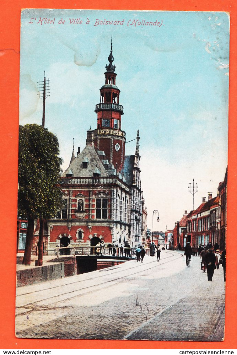 37329 / ⭐ BOLSWARD Friesland Hôtel De Ville Stadhuis Cppub 1910s Cacao BLOOKER Usines AMSTERDAM Nederland Pays-Bas - Bolsward