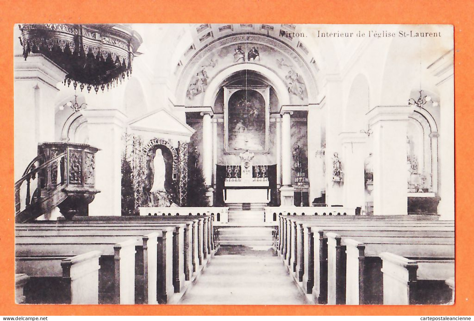  Xbe ♥️ VIRTON Luxembourg Ecole Intérieur Eglise SAINT-LAURENT St 1912 De LINDIC à REUMOND Villa Des Prévoyants Paris - Virton