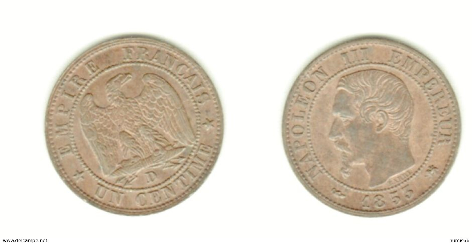 1 Ct Napoleon 1853 D - 1 Centime