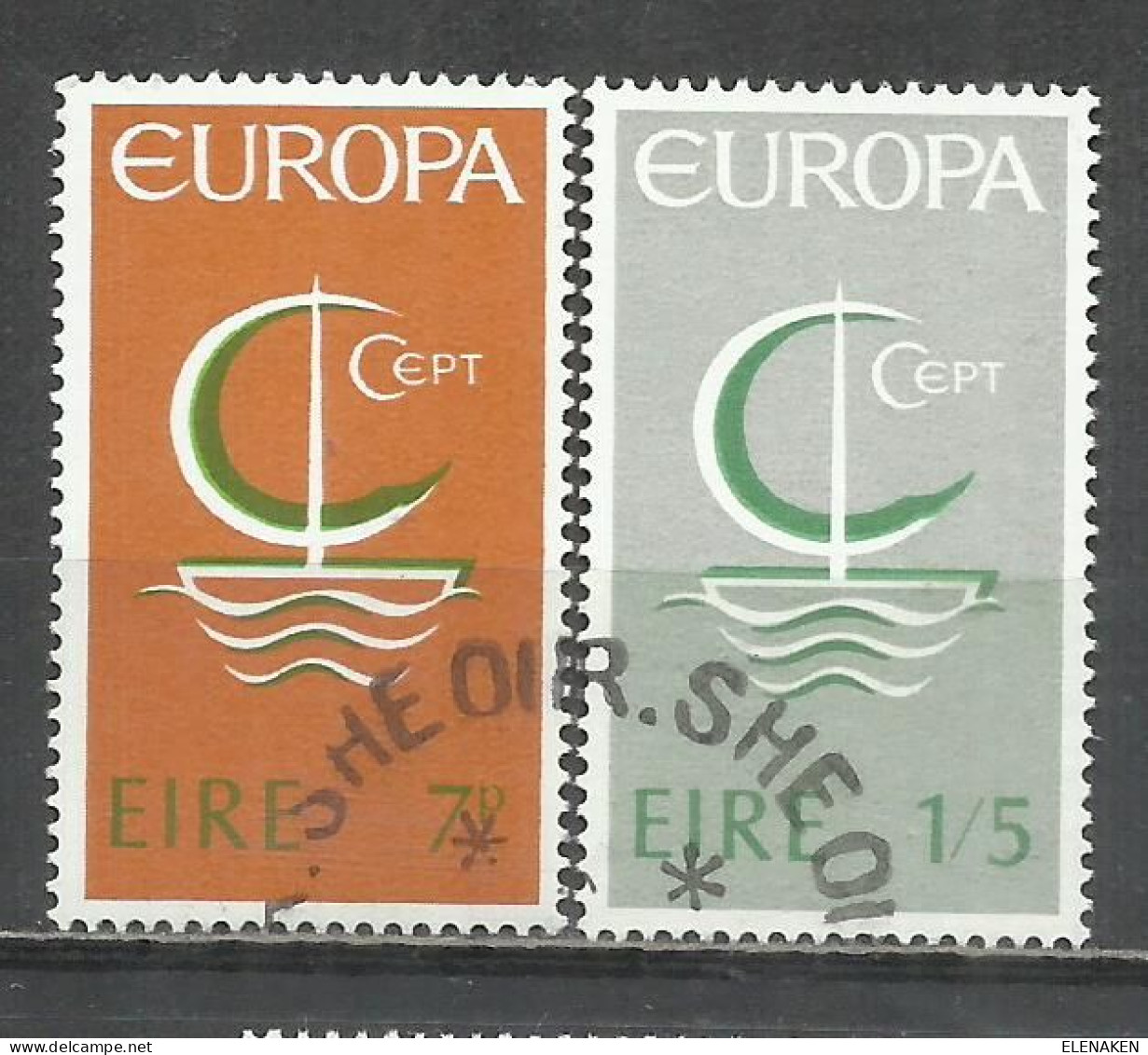 0686-SERIE COMPLETA IRLANDA EIRE EUROPA 1966 Nº 187/188 - Usati