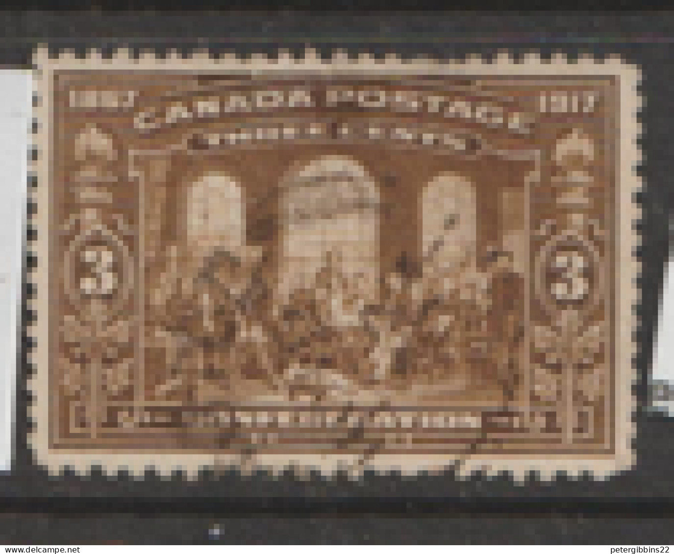 Canada  1917 SG 224  3c  Confederation   Fine Used - Used Stamps