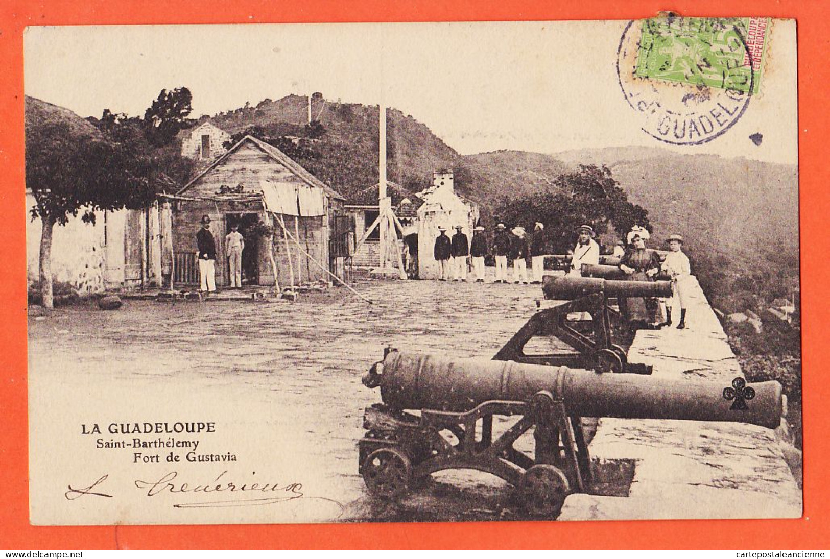 38144 / ⭐ SAINT-BARTHELEMY Guadeloupe Canons Fort GUSTAVIA 1904 De TRESSERIEUX à Anne TOUCHE Gendarmerie Bastia St - Saint Barthelemy