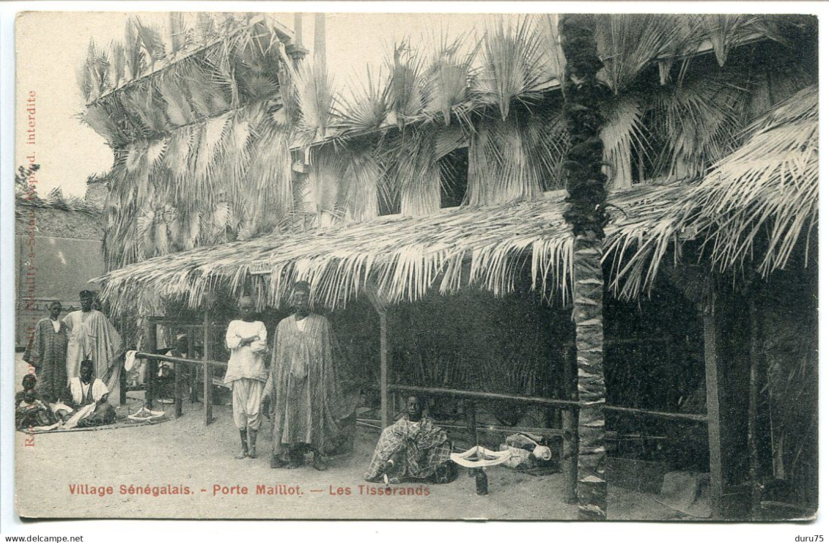 CPA SÉNÉGAL PARIS Porte Maillot * Village Sénégalais  Les Tisserands * Photo Paul Savary - Expositions