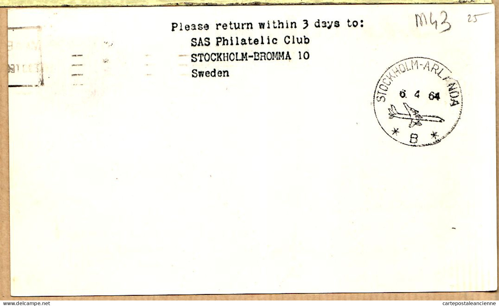 38399 / ⭐ USA First SAS Jet Flight DOUGLAS DC-8 Scandinavia 02-04-1964 CHICAGO ARLANDA Airport Sweden Copenhague Cpav - Lettres & Documents