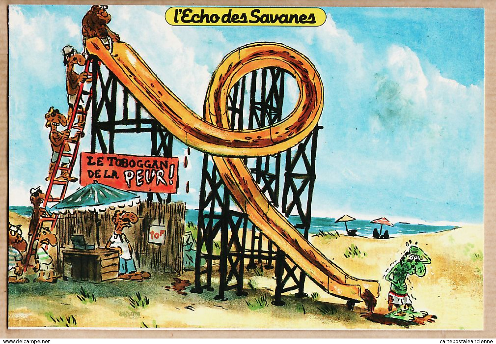 38422 / ⭐ ECHO Des SAVANNES Dessin Original De VUILLEMIN  - TOBOGGAN La PEUR M.C.M 1980s - Bandes Dessinées