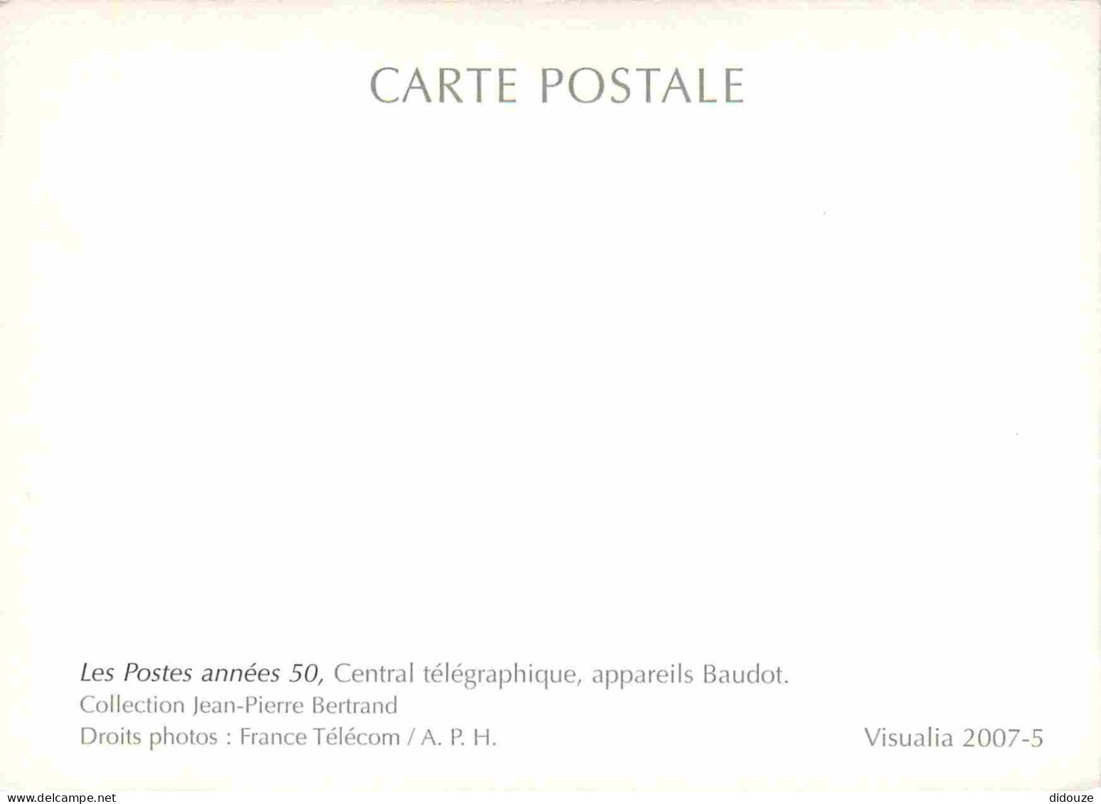 Reproduction CPA - Poste Et Facteurs - Les Postes Années 50 - Central Téléphonique - Appareils Baudot - Visualia 2007-5  - Postal Services