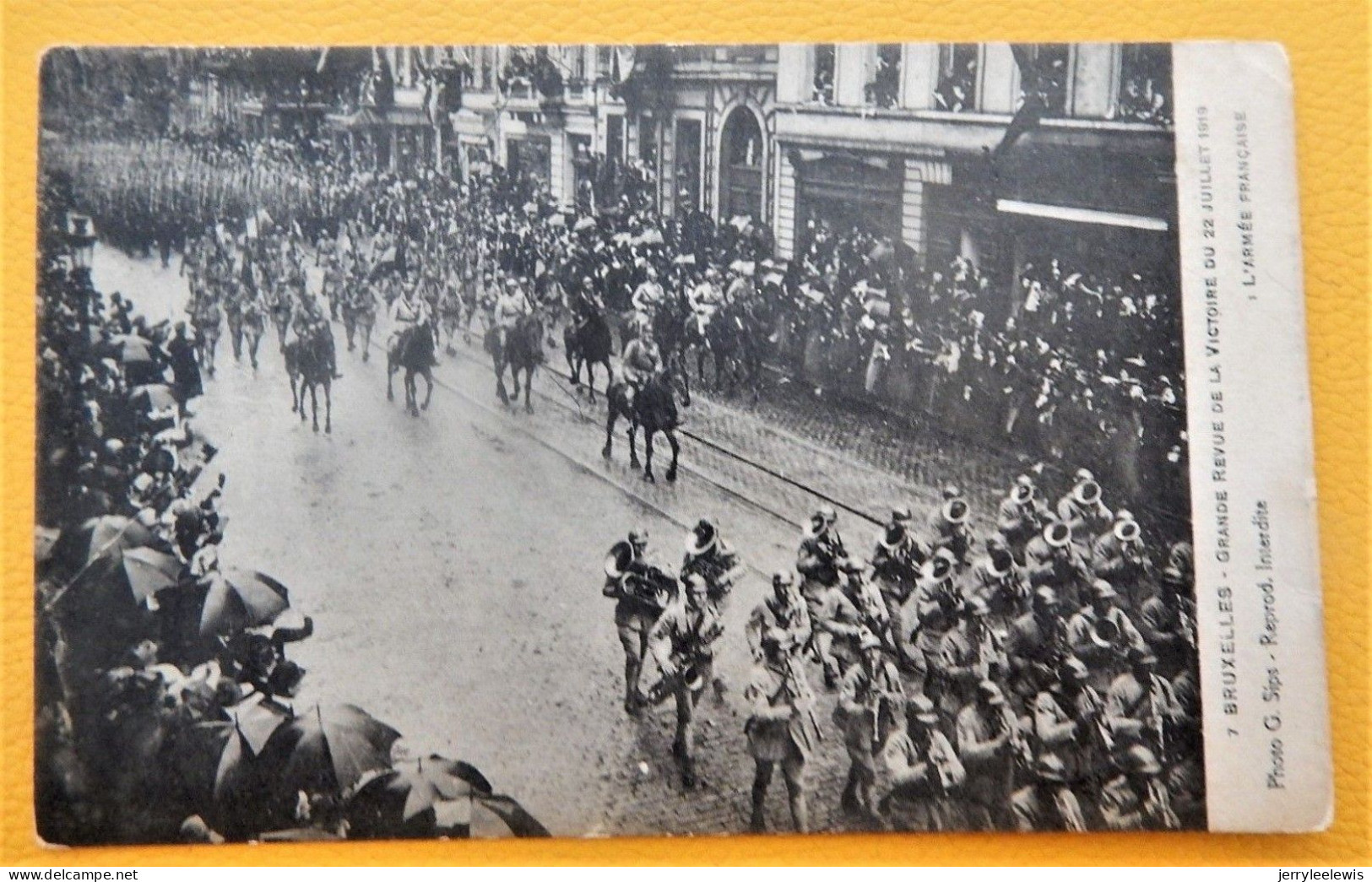 BRUXELLES - BRUSSEL - Grande Revue De La Victoire Du 22 Juillet 1919 - Feiern, Ereignisse