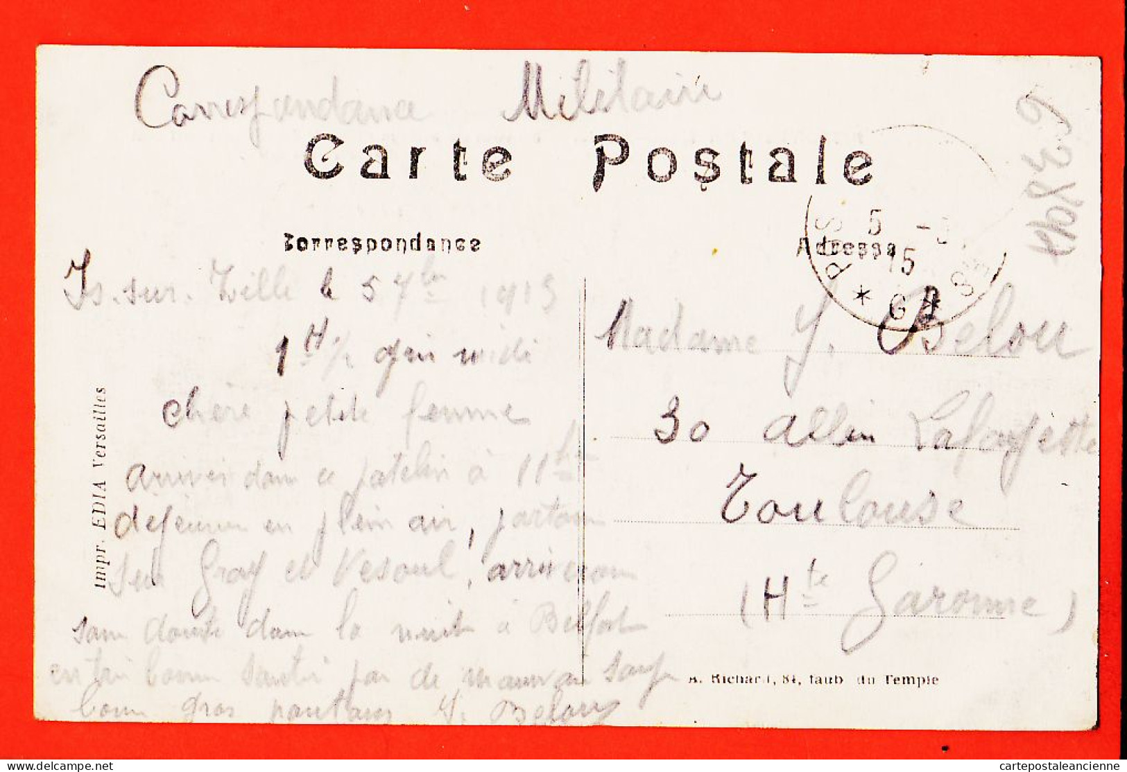 34458 / ⭐ Lisez Arrivée Patelin 67-BITSCHWILLER Coin Village Apres Bombardement Is-Tille 05-09-1915 Poilu Jean BELOU  - Bischwiller