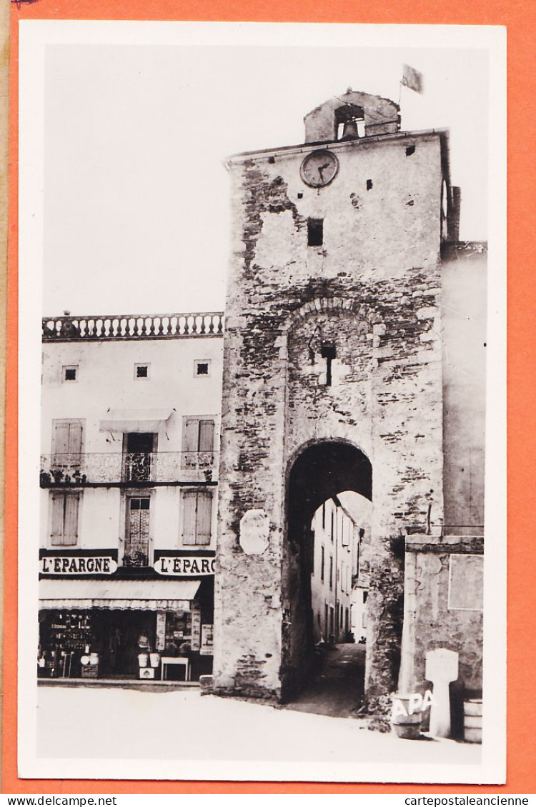 34241 /⭐ VABRE 81-Tarn Epicerie L' EPARGNE Et Horloge Place De La Mairie 1940s Photo-Bromure APA-POUX 14 - Vabre