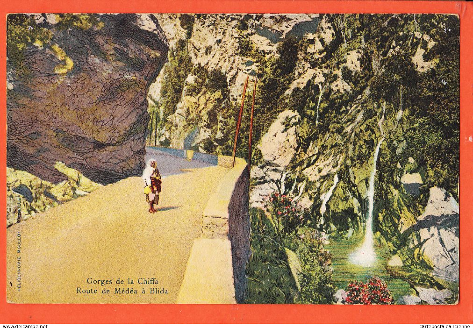 34191 /⭐ ( Etat Parfait ) Gorges CHIFFA Route De MEDEA à BLIDA Algerie 1910s Heliochromie MOULLOT Marseille - Medea