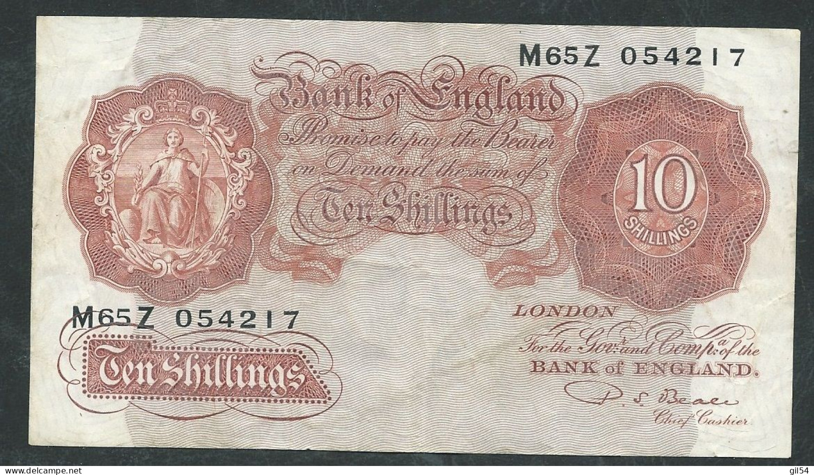 Grande Bretagne United Kingdom UK GB 10 Shillings 1949-1955 Beale M65Z0542I 7  - Laura 8321 - 10 Shillings