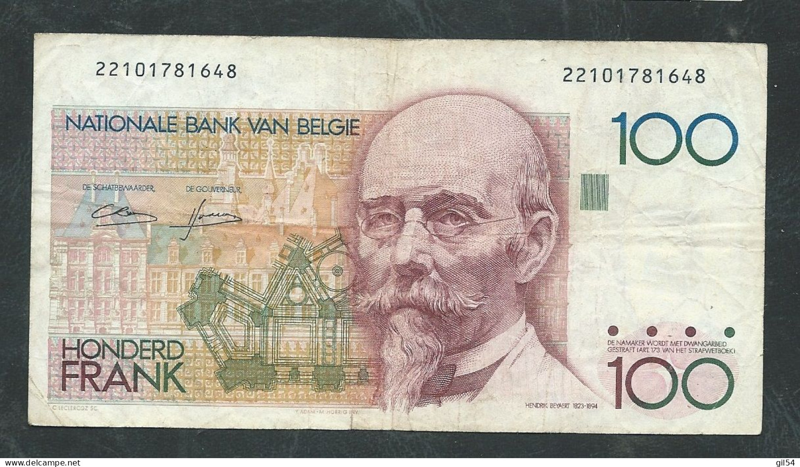 Belgique - 100 Francs Hendrik Beyaert  - 22101781648 - Laura 8322 - 100 Francs