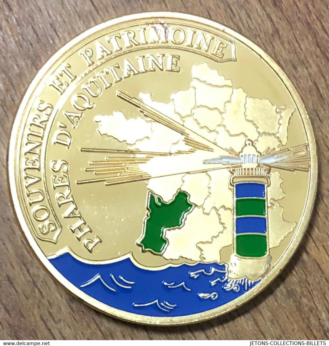 33 PHARE CAP FERRET LIGHTHOUSE MÉDAILLE TOURISTIQUE SOUVENIRS ET PATRIMOINE EN COULEURS JETON MEDALS COIN TOKENS - Sonstige & Ohne Zuordnung