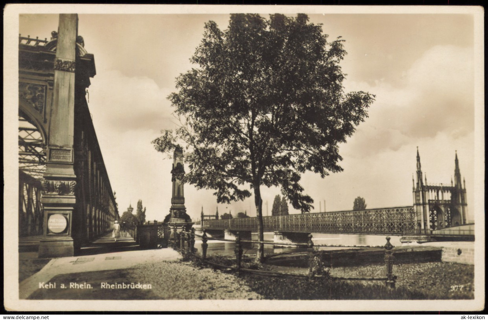 Ansichtskarte Kehl (Rhein) Die Rheinbrücken 1932 - Kehl