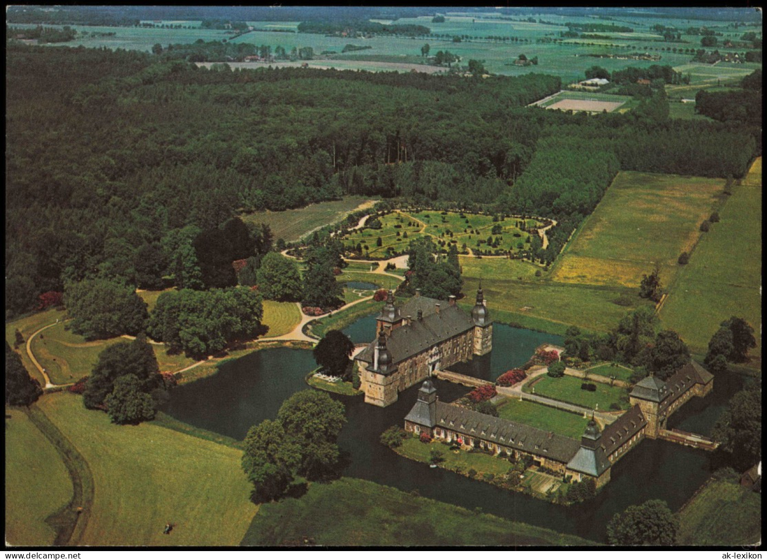 Ansichtskarte Dorsten Luftbild Schloss Lembeck 1980 - Dorsten