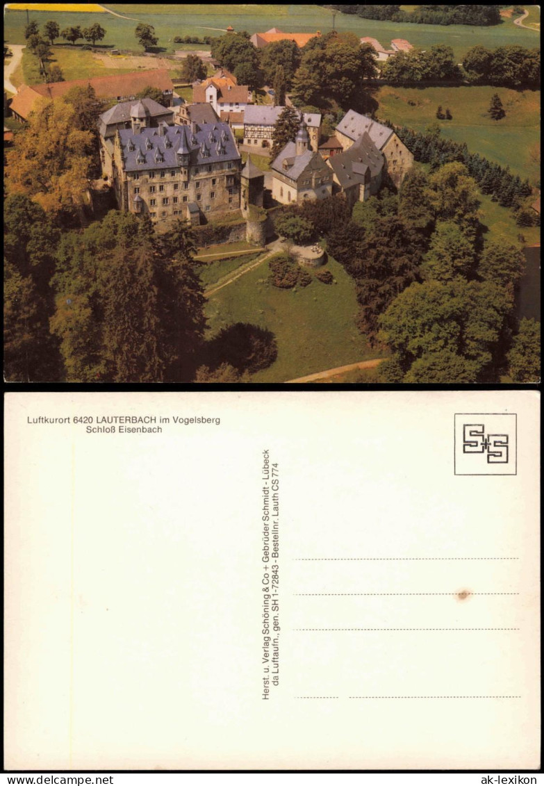 Lauterbach (Hessen) Schloss Eisenbach Vom Flugzeug Aus, Luftaufnahme 1970 - Lauterbach