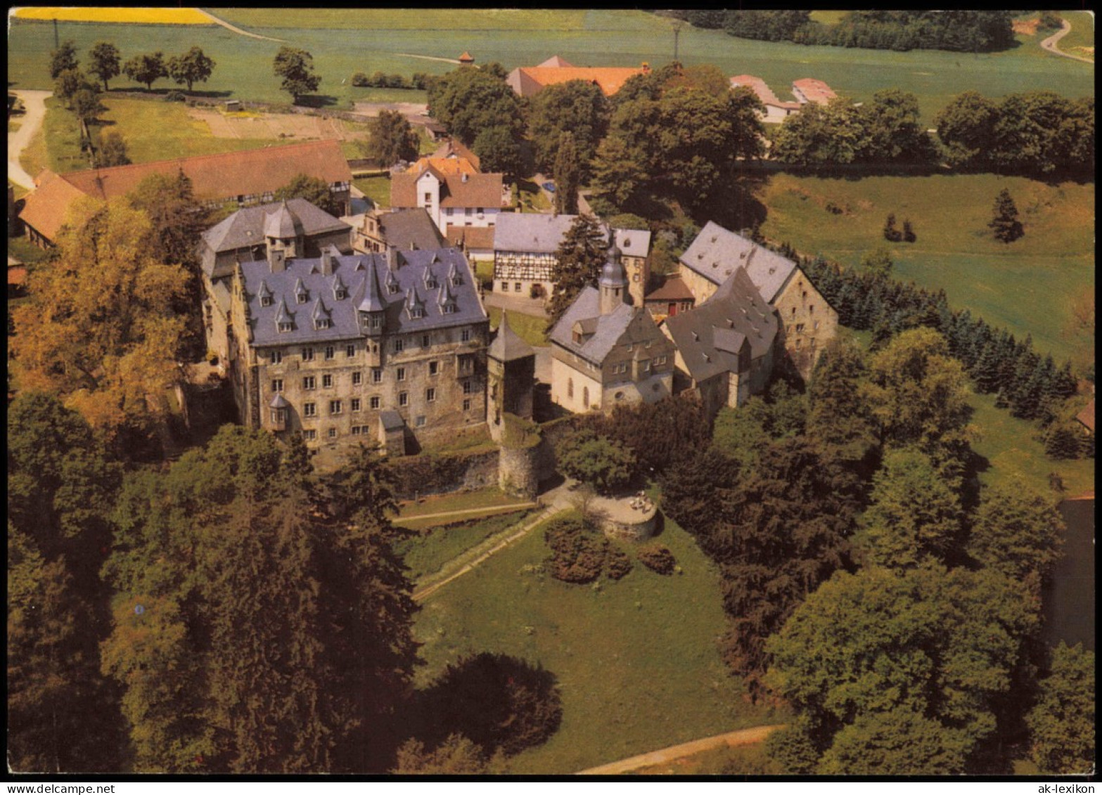 Lauterbach (Hessen) Schloss Eisenbach Vom Flugzeug Aus, Luftaufnahme 1970 - Lauterbach