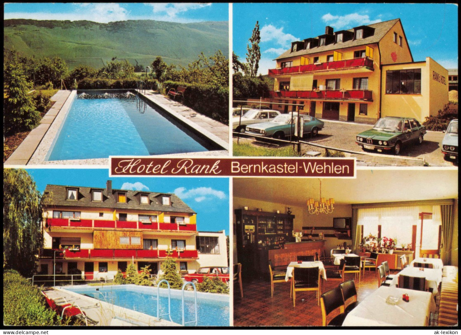 Wehlen Bernkastel-Kues Berncastel  Mehrbildkarte Hotel Rank   Hauptstraße 1970 - Bernkastel-Kues