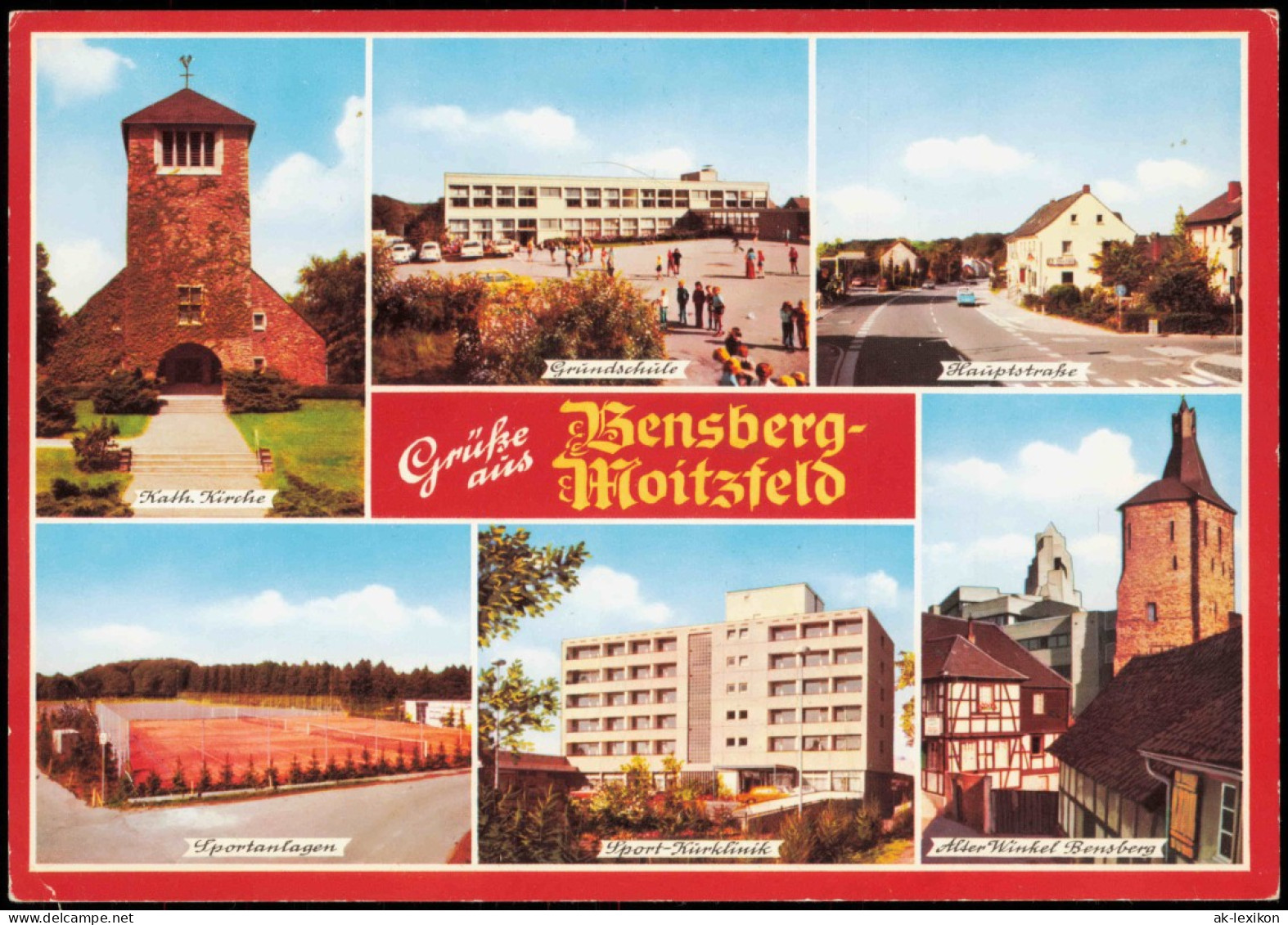 Bergisch Gladbach Mehrbild-AK Mit Grundschule, Kirche, Sport-Anlagen Uvm. 1970 - Bergisch Gladbach