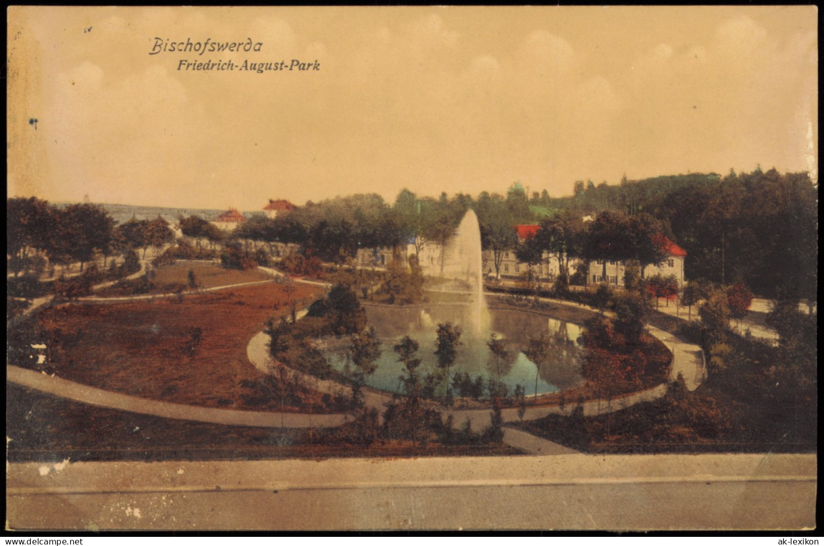 Ansichtskarte Bischofswerda Friedrich August Park 1915 - Bischofswerda