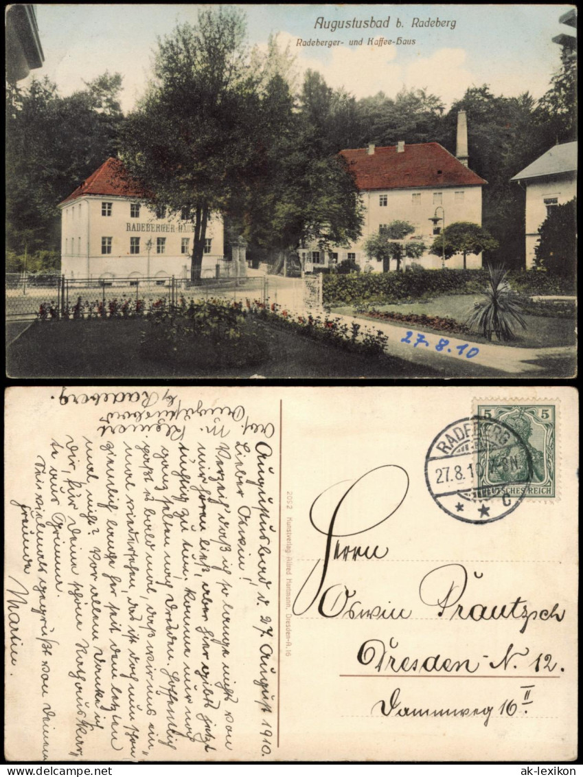 Ansichtskarte Liegau-Augustusbad-Radeberg Radeberger- Und Kaffee-Haus 1910 - Radeberg