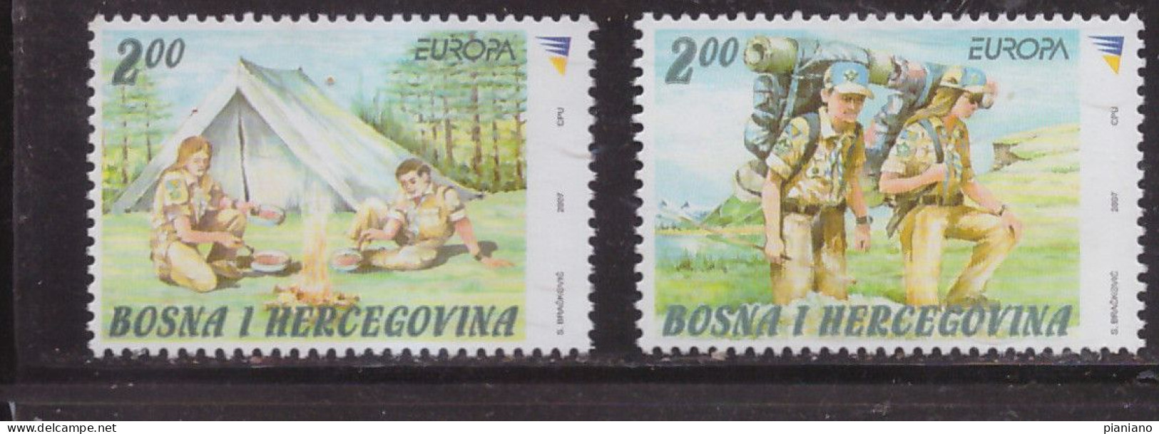 PIA - ClasEU07 Pg10 + Stato - BOSNIA  ERZEGOVINA  -2007 : EUROPA - Lo Scautismo  - (Yv 550-51) - Bosnie-Herzegovine