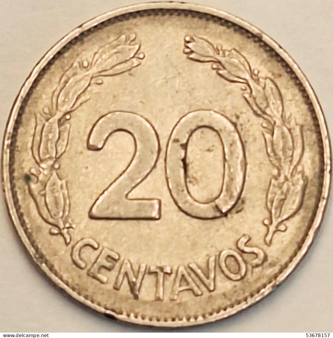 Ecuador - 20 Centavos 1971, KM# 77.1c (#3812) - Ecuador
