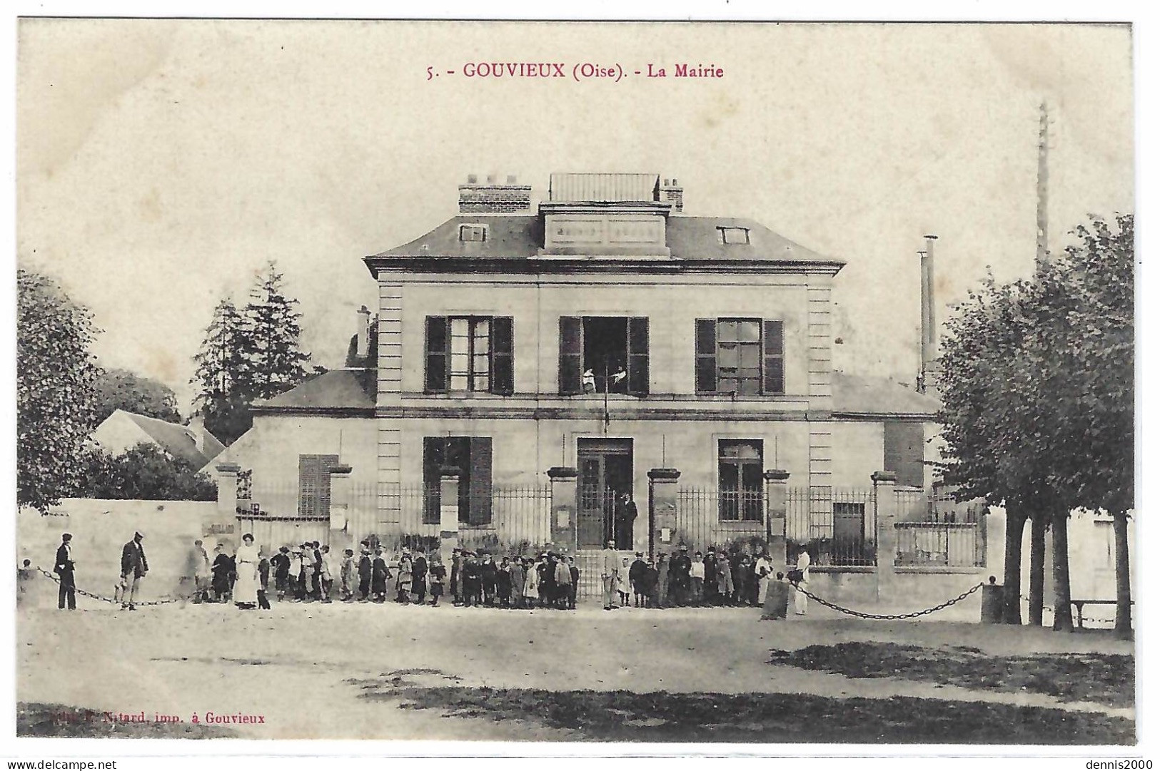 GOUVIEUX (60) - La Mairie - BELLE ANIMATION - Ed. E. Nitard, Gouvieux - Gouvieux