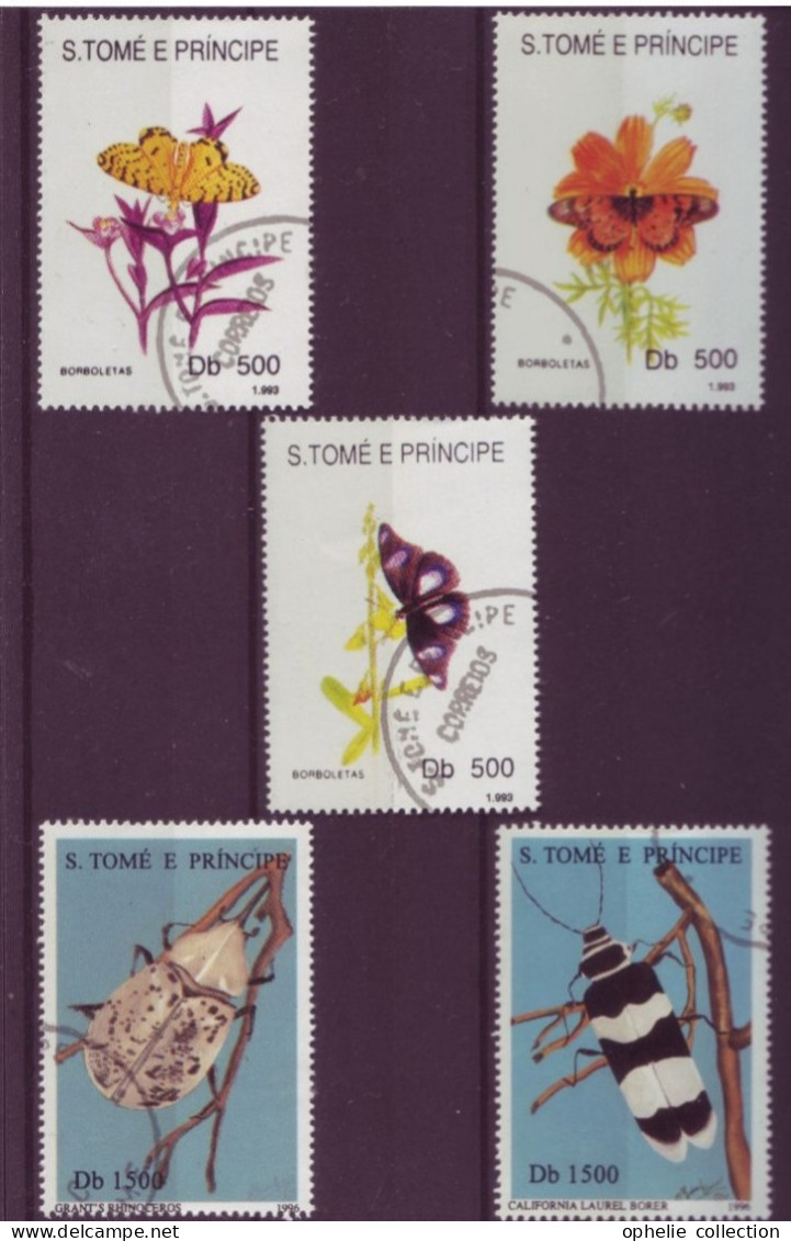 Afrique - St Thome - Insectes - 5 Timbres Différents - 6836 - São Tomé Und Príncipe