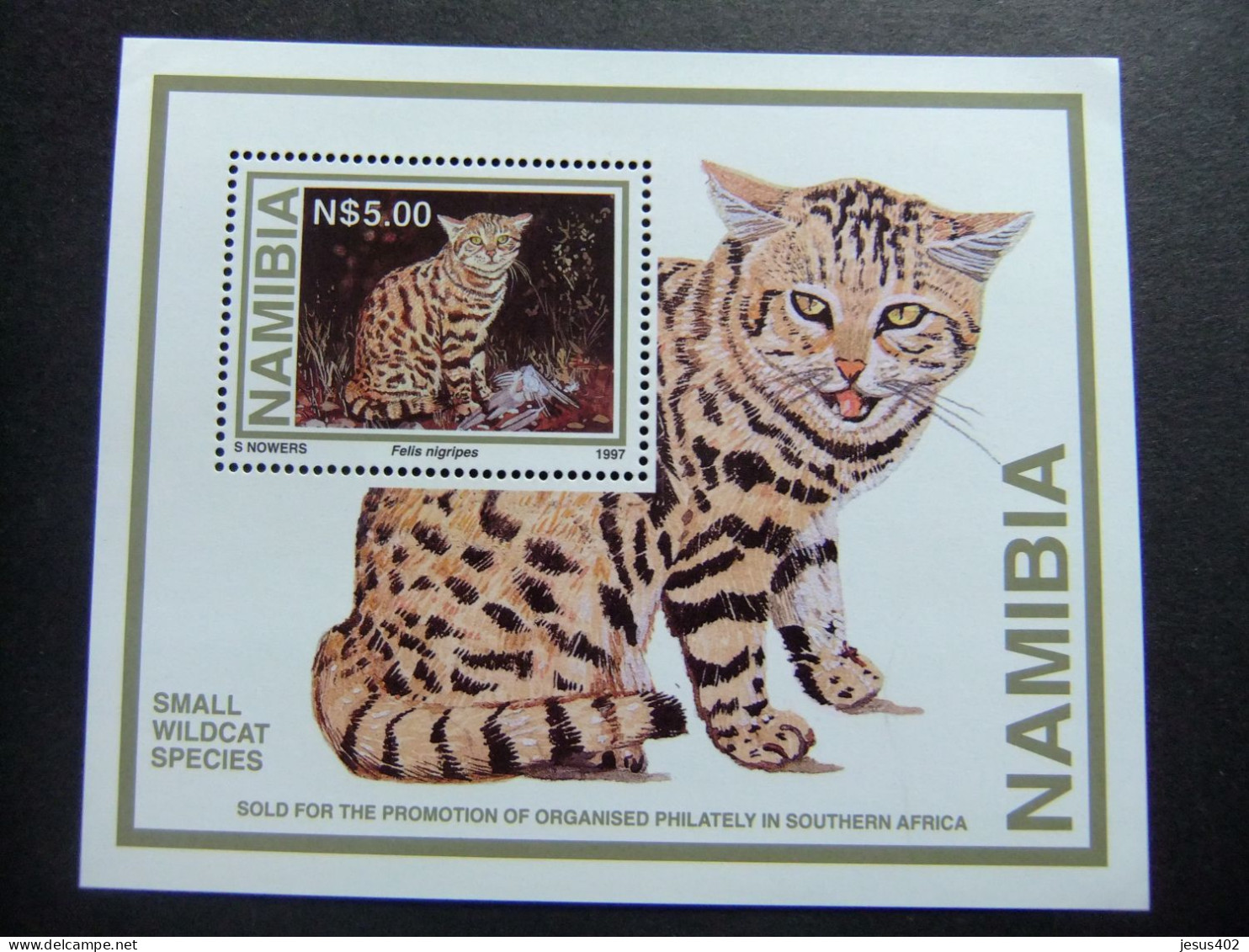 44 NAMIBIA NAMIBIE 1997 PROTENCIÓN DE LA FAUNE FELINA YVERT BLOC 29 ** MNH - Namibia (1990- ...)