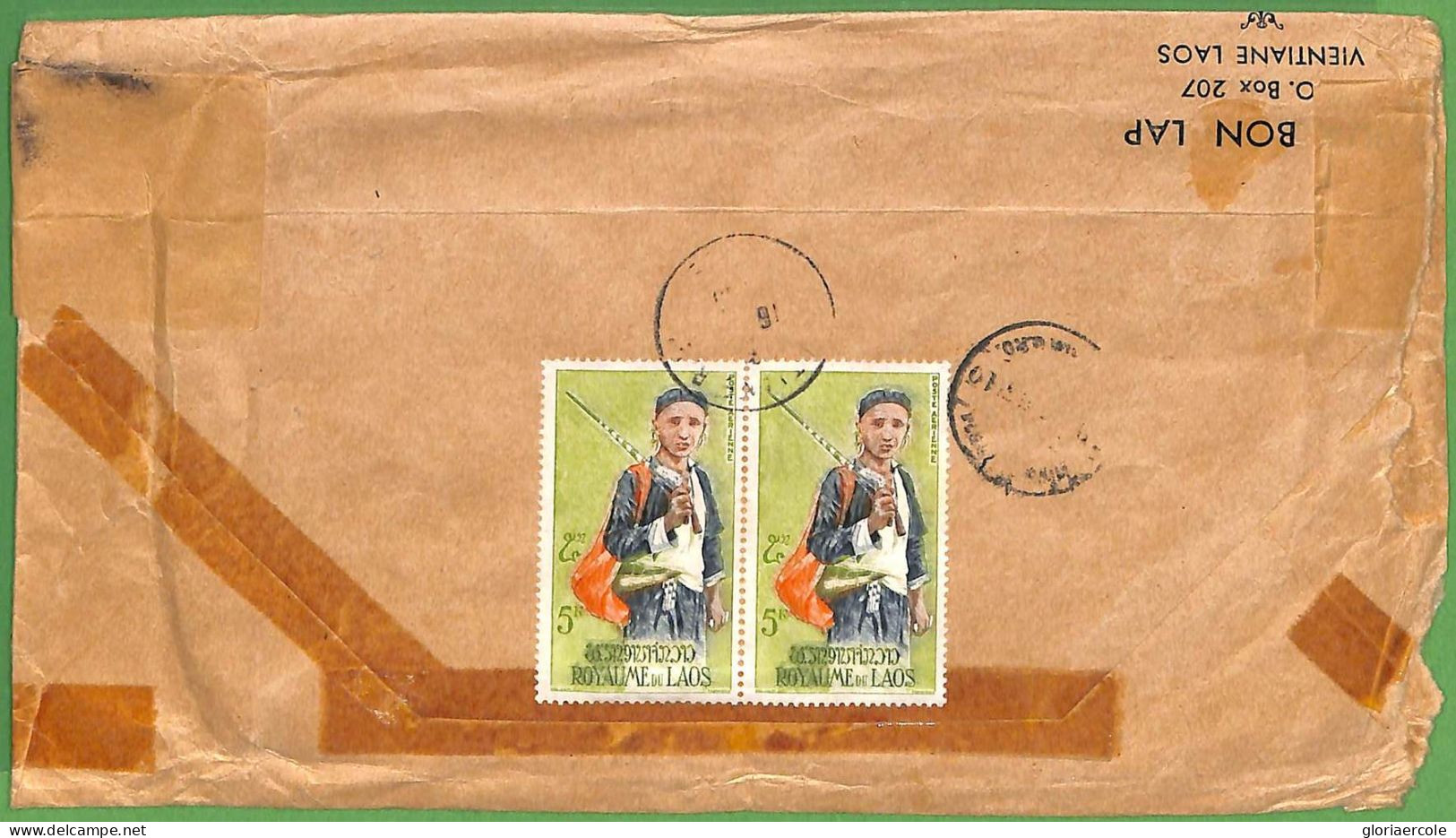 ZA1882 -  LAOS - Postal History  Registered COVER To USA 1963 Telecommunications - Laos