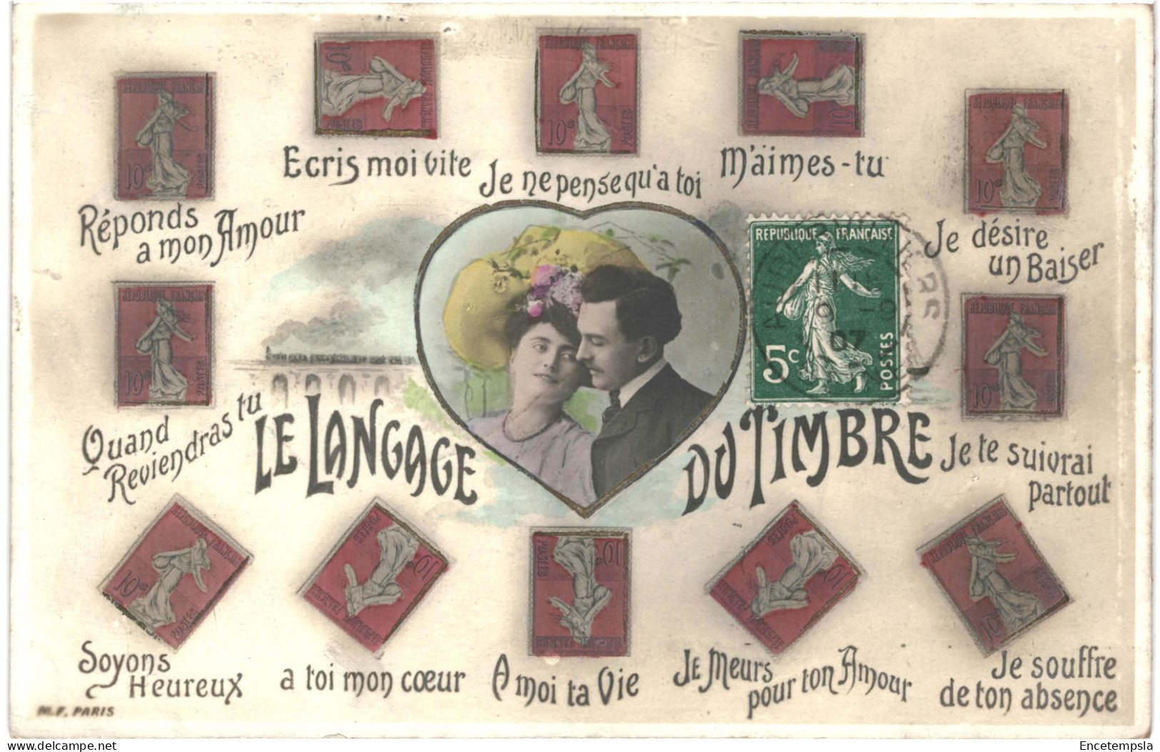 CPA Carte Postale  France  Le Langage Du Timbre   VM78734 - Stamps (pictures)