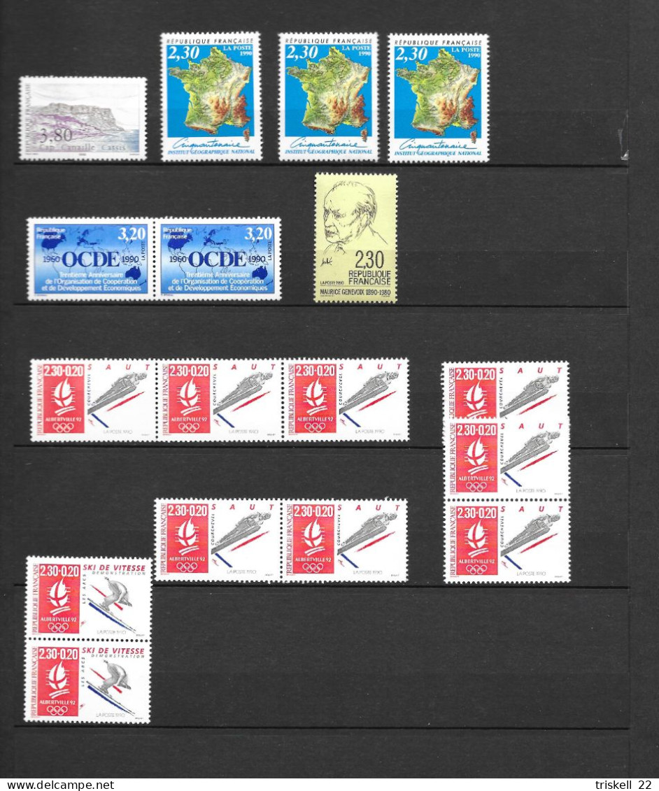 Année 1990 : Lot De 98 Timbres Neufs                Valeur D'achat   21€30 - Ungebraucht