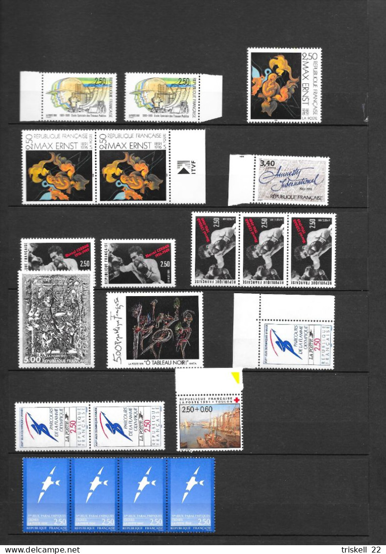 Année 1991 : Lot De 102 Timbres Neufs             Valeur D'achat   45€ - Ungebraucht