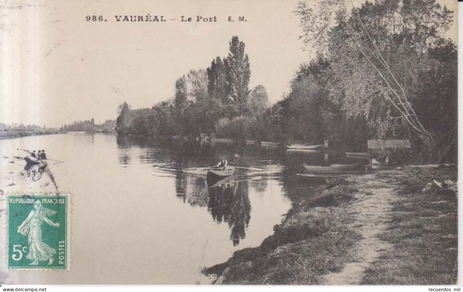 Vaureal Le Port   Carte Postale Animee 1914 - Vauréal