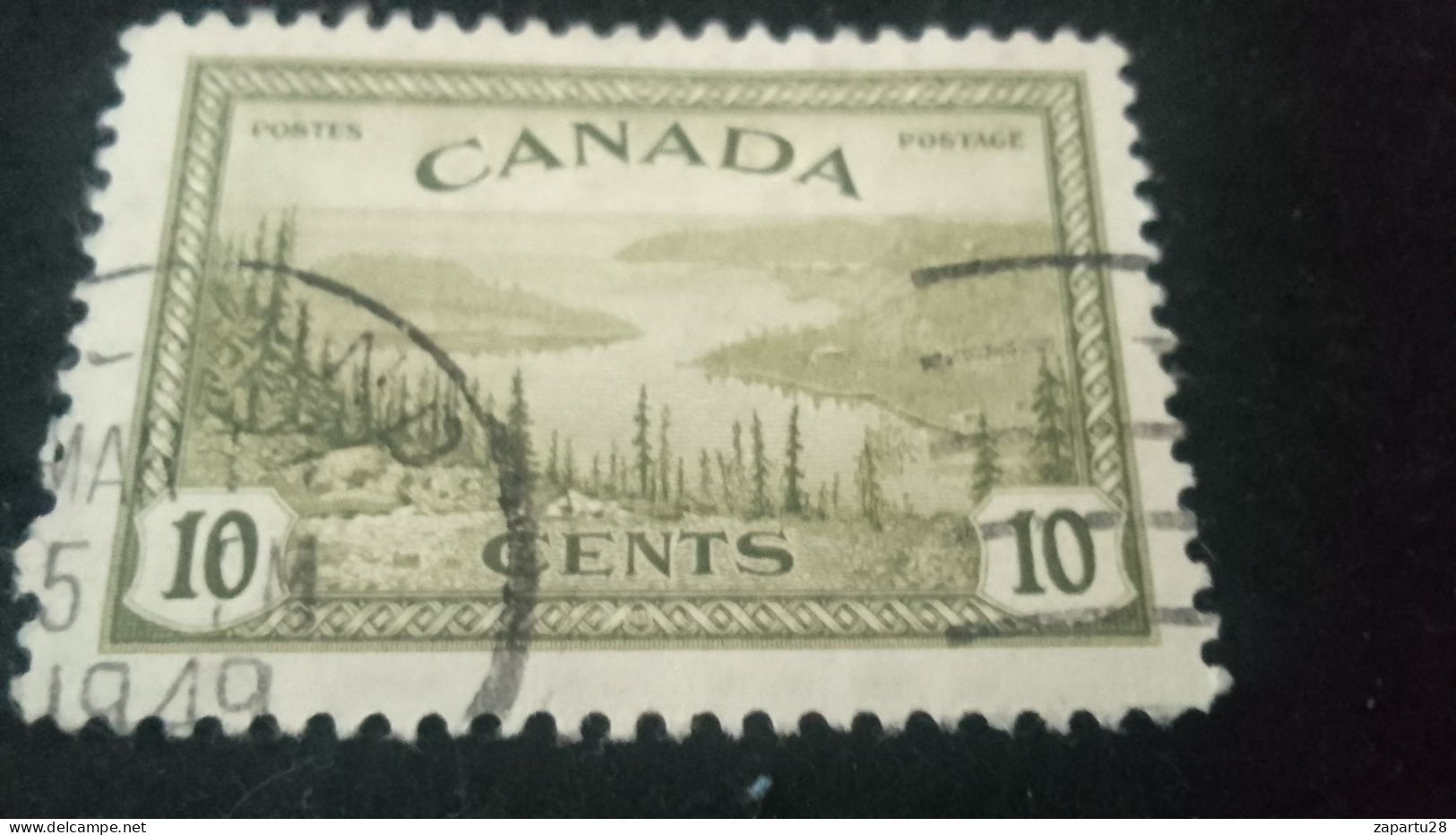 KANADA- 1940-50     10  C    DAMGALI - Used Stamps