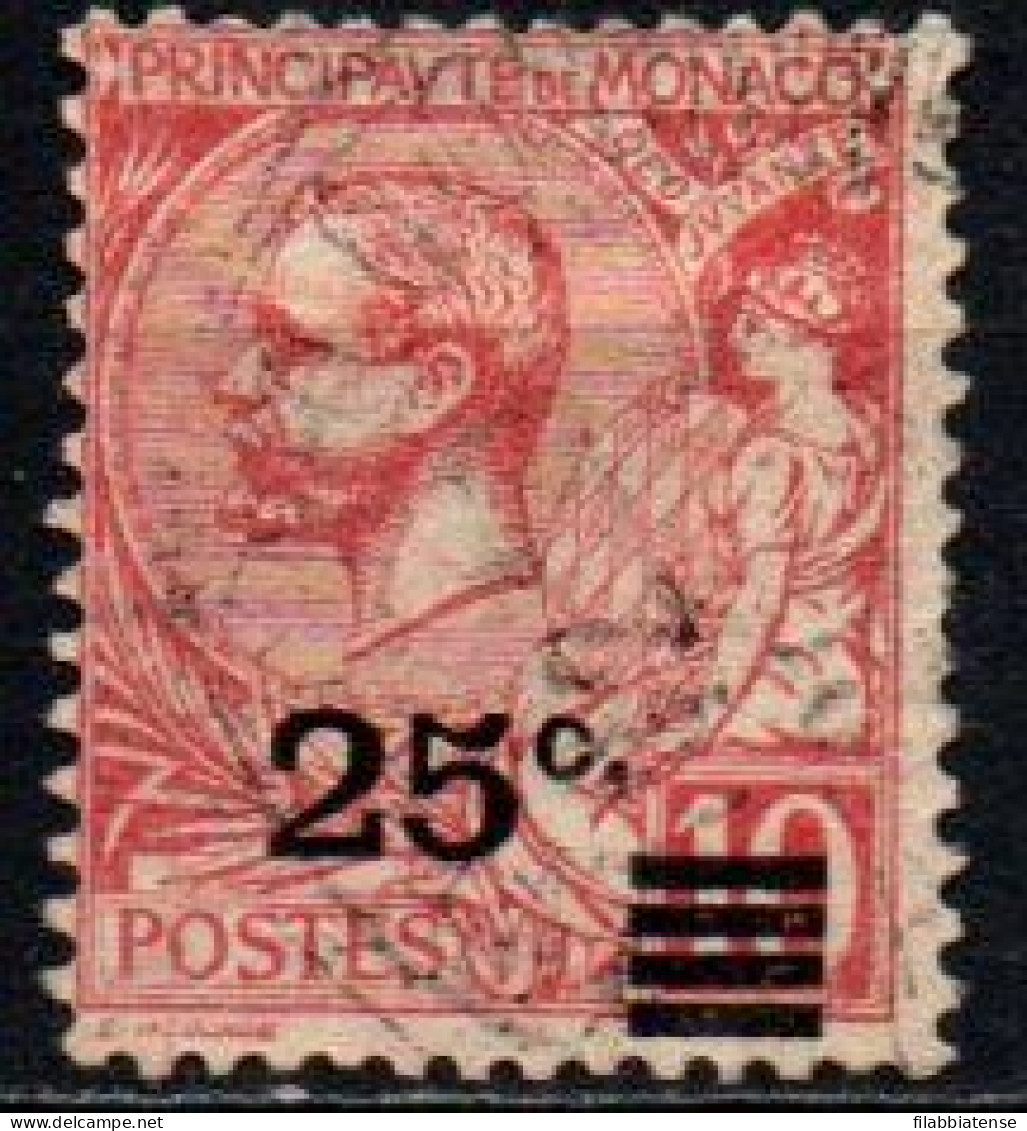 1922 - Monaco 52 Effigie Principe - Soprastampato      ---- - Gebruikt