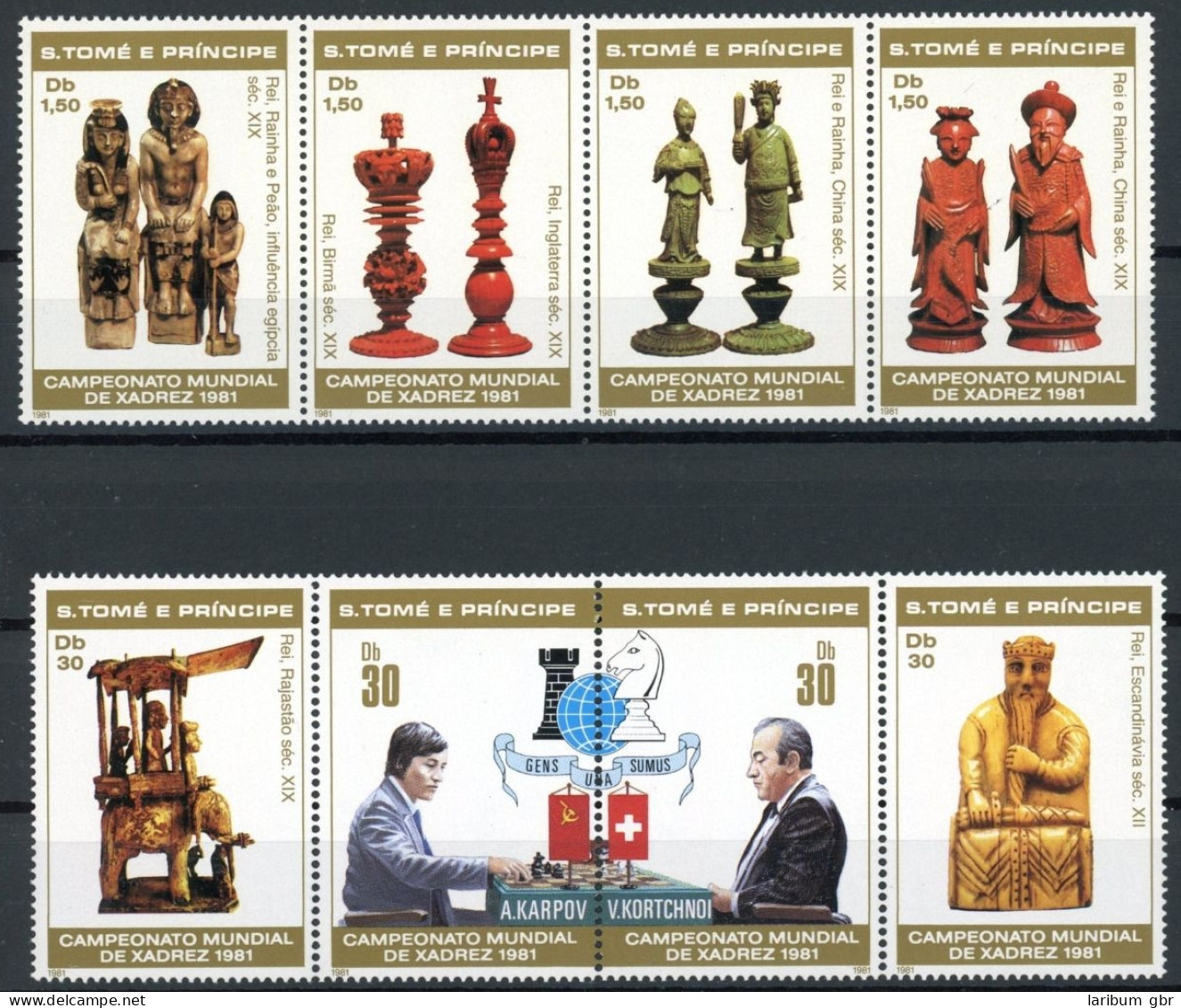 Sao Tome E Principe 703-710 Postfrisch Schach #GM504 - São Tomé Und Príncipe