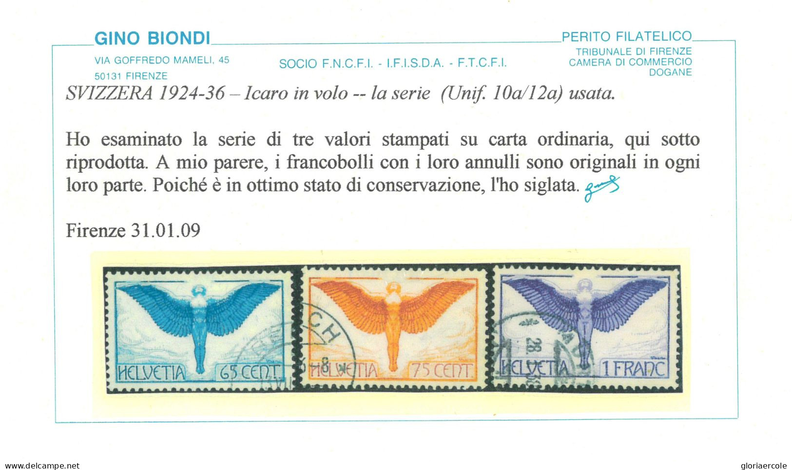 P2715 C - SWITZERLAND SBHV F 10/12 VERY LIGHTLY USED - Used Stamps