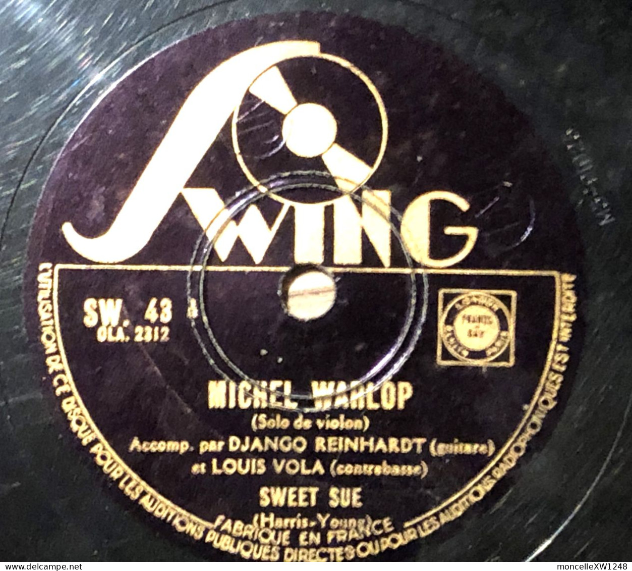 Michel Warlop Et Son Orchestre (Django Reinhardt Guitare) - 78 T Organ Grinder's Swing (1938) - 78 T - Discos Para Fonógrafos