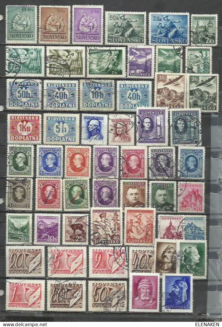 G859A- LOTE SELLOS ANTIGUOS 2ª GUERRA MUNDIAL  ESLOVAQUIA SLOVENSKO - Used Stamps