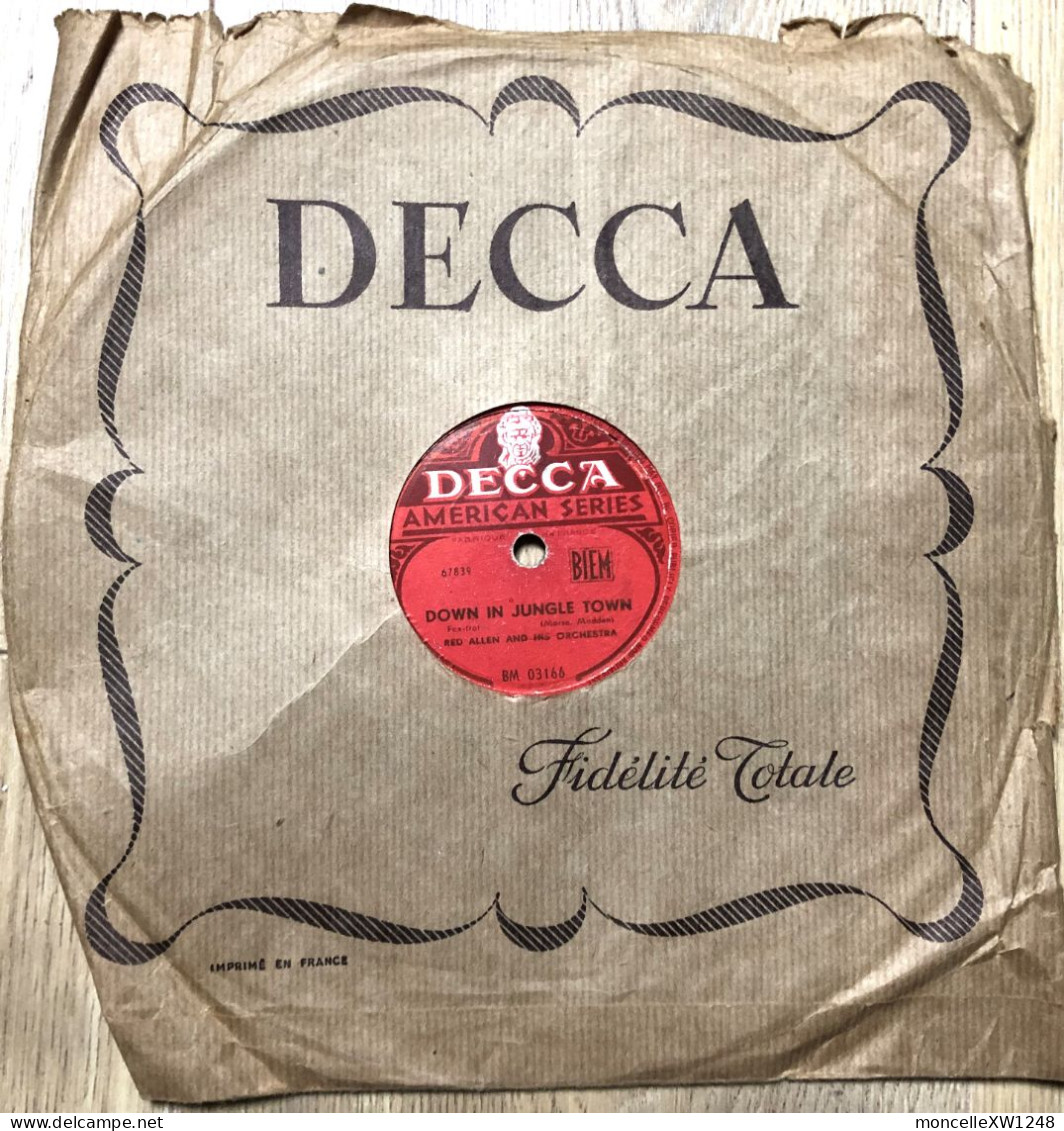 Red Allen And His Orchestra - 78 T Down In Jungle Town (1941) - 78 T - Discos Para Fonógrafos