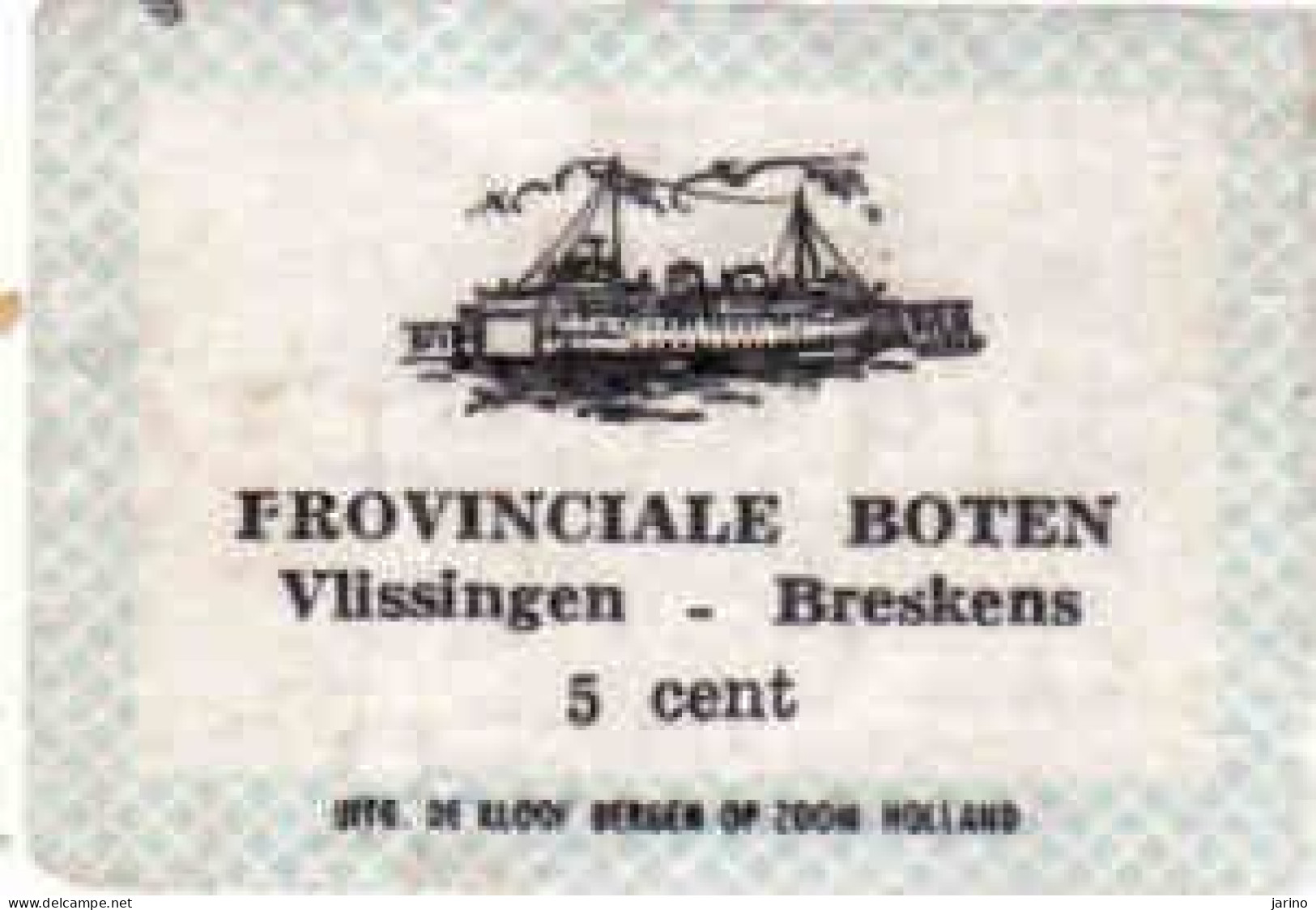 Dutch Matchbox Label, Vlissingen - Breskens - Zeeland, Frovinciale Boten, Ship, Holland, Netherlands - Boites D'allumettes - Etiquettes