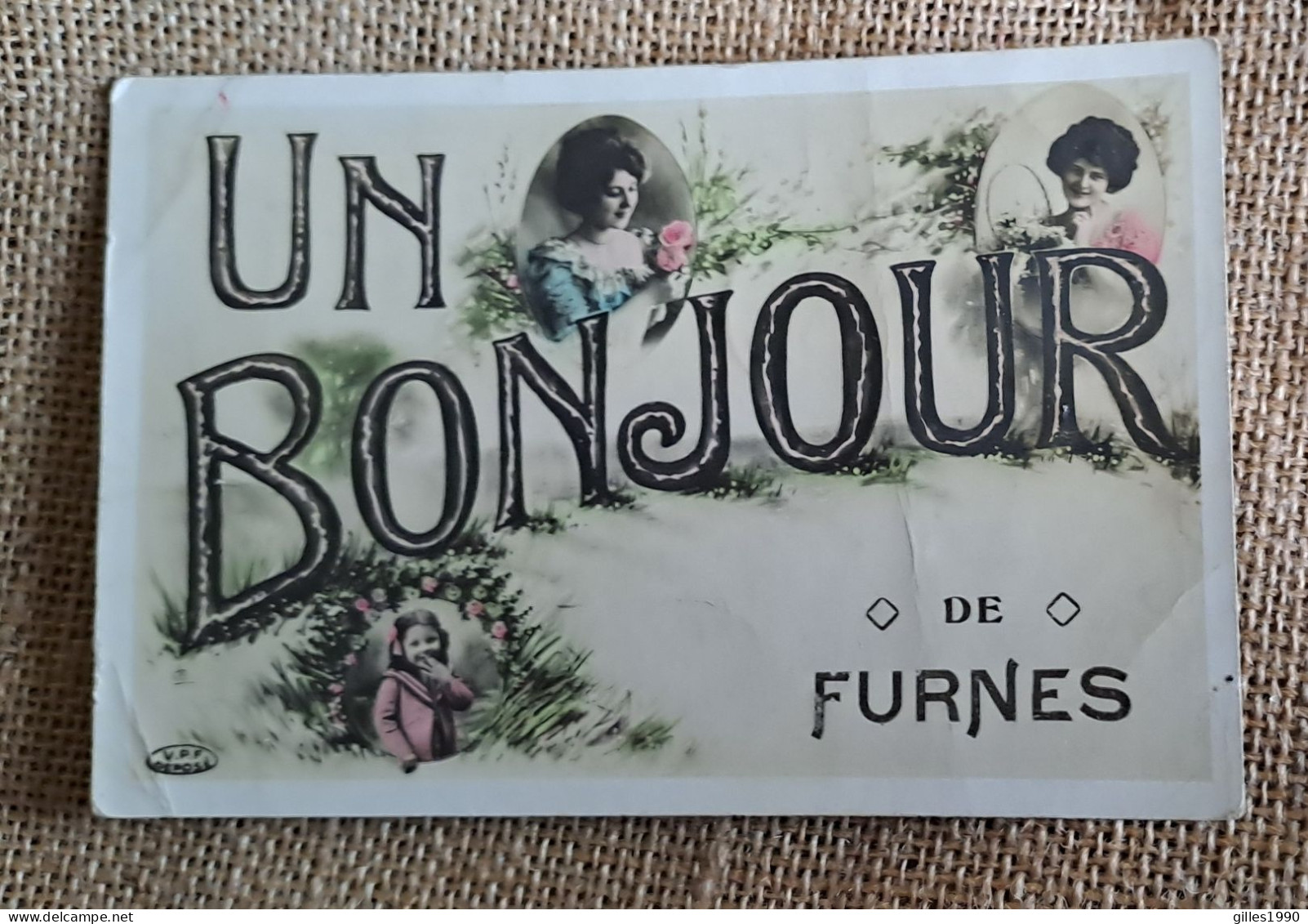 Cpa 1912 Un Bonjour De Furnes Veurne , Carte Fantaisie - Veurne