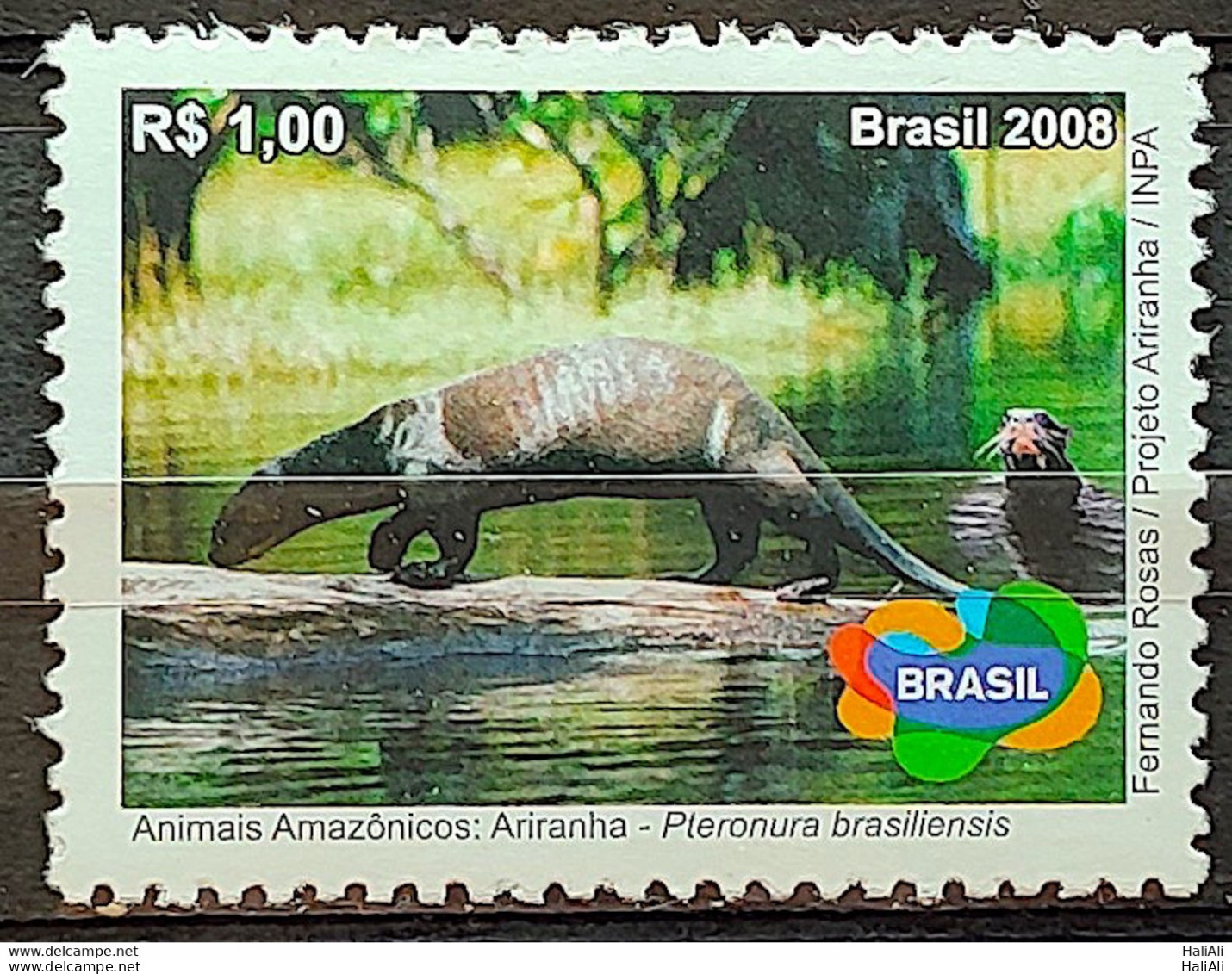 C 2764 Brazil Stamp Fauna Amazon Animals 2008 Giant Otter - Unused Stamps