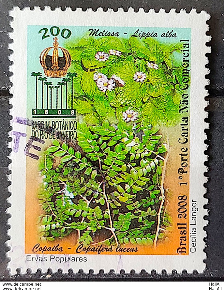 C 2751 Brazil Stamp 200 Years Of Botanical Garden Flora 2008 Circulated 1 - Gebraucht