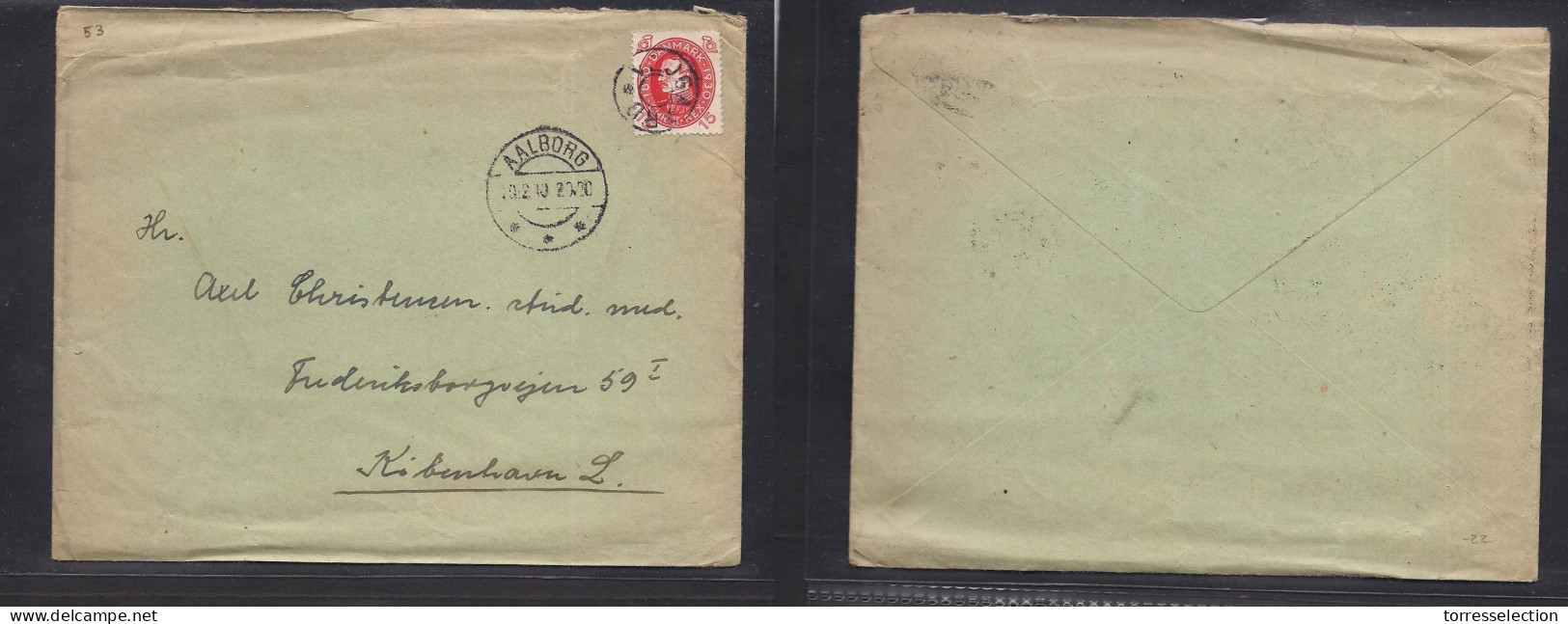 DENMARK. 1920 (19 Feb) Vljgaard - Cph. Fkd Env With Contains, Small Village Doble Ring Cancel Via Aalborg. - Sonstige & Ohne Zuordnung