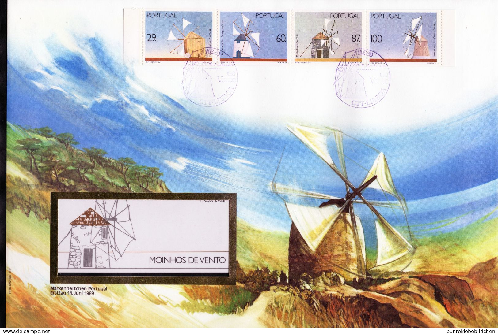 Portugal - Markenheftchen- Schmuck FDC, 14. Juni 1989 - Selten Angeboten - FDC