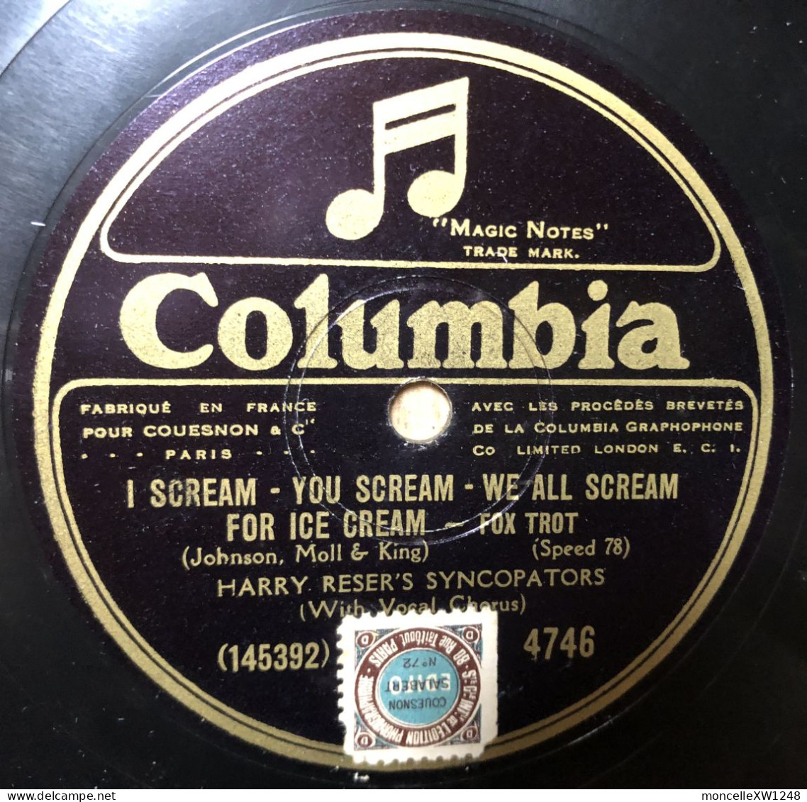 Harry Reser's Syncopators - 78 T When The Robert E. Lee Comes To Town (1928) - 78 Rpm - Schellackplatten